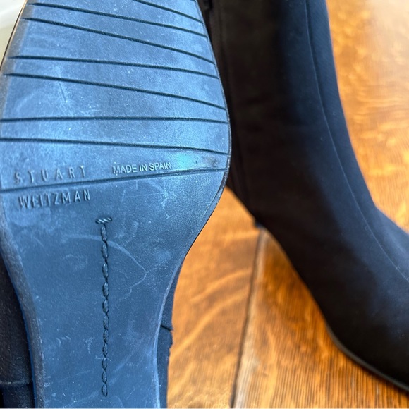 Vintage Designer Black Fabric Heeled Boots - Picture 7 of 7